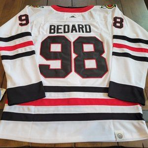 #1 pick Connor Bedard Chicago Blackhawks Rookie Hockey Jersey Sizes Large & XL